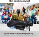 DAITET Money Belt - Passport Holder Secure Hidden Travel Wallet with RFID Blocking, Undercover Fanny Pack (Black) - Image 8