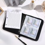 100 Envelopes Money Saving Challenge Binder with Laminated Tracker, PU Money Saving Challenge Budget Binder with Cash Envelopes, Savings Challenge Book with Zipper to Save $5,050 (OliveGreen) - Image 7