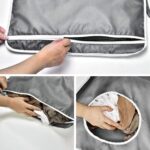 Durable hanging laundry hamper bag Behind door Space Saving with Stainless Steel Hooks Zip, For Bathroom,Kids room,Travel,College Dorm,2pack(Extra Large-Dark Grey) - Image 7