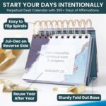 bloom daily planners Undated Perpetual Desk Easel/Inspirational Standing Flip Calendar - Motivational Page a Day - (5.25" x 5.5") - Positive Daily Affirmations - Image 3