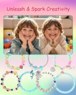 LovelyMoon Bracelet Making Kit 3400 Pcs Beads for Charm Friendship Jewelry Making Supplies Unicorn Mermaid Art Crafts Birthday Christmas Gifts for Girls Ages 6 7 8 9 10 11 12 Years Old - Image 6