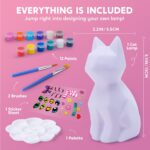 Klever Kits DIY Night Light- Paint Your Own Cat Lamp- Arts & Crafts Kit School Activities Art Supplies Toys Painting Kits, Birthday Gifts for Girls Boys Aged 6+ - Image 4