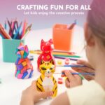 Klever Kits DIY Night Light- Paint Your Own Cat Lamp- Arts & Crafts Kit School Activities Art Supplies Toys Painting Kits, Birthday Gifts for Girls Boys Aged 6+ - Image 8