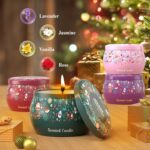 THAUSDAS Scented Candles Gift Set: 4 Pack 4.4 oz Aromatherapy Christmas Candles for Home Scented - 120H Burning Stress Relief Gifts for Women, Birthday, Mother's Day - Image 3