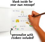 Adorable Love Greeting Card- 'You're My Goal' - Cute Valentines Day or Anniversary Ideas for Him, Her, Girlfriend, Boyfriend, Couples, Lovebug, Sweetheart, Spouse, Wife, Husband - Comes with Stickers - Image 4