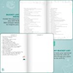Clever Fox Bucket List Journal Large – Inspirational Book for Memories & Adventures – Motivational Bucket List Notebook for Couples, A4 (Turquoise) - Image 4