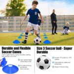 Kids Soccer Goals for Backyard Set - 2 Pack of Portable Pop Up Soccer Nets with Ball,Cones,Complete Training Equipment Kit for Toddler,Youth,Kids Age 3-14,Outdoor Sports Game - Image 7