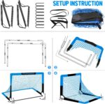 Kids Soccer Goals for Backyard Set - 2 Pack of Portable Pop Up Soccer Nets with Ball,Cones,Complete Training Equipment Kit for Toddler,Youth,Kids Age 3-14,Outdoor Sports Game - Image 9