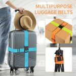 BILIONE 4 Pack Luggage Straps 79" Long Belts Keep Suitcase Secure While Traveling, TSA Approved Add a Bag Premium Accessory for Travel Bag Closure (Blue+Orange+Rose Pink+Green) - Image 3