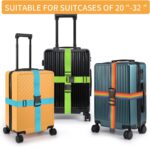 BILIONE 4 Pack Luggage Straps 79" Long Belts Keep Suitcase Secure While Traveling, TSA Approved Add a Bag Premium Accessory for Travel Bag Closure (Blue+Orange+Rose Pink+Green) - Image 5