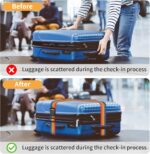 BILIONE 4 Pack Luggage Straps 79" Long Belts Keep Suitcase Secure While Traveling, TSA Approved Add a Bag Premium Accessory for Travel Bag Closure (Blue+Orange+Rose Pink+Green) - Image 6
