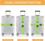 BILIONE 4 Pack Luggage Straps 79" Long Belts Keep Suitcase Secure While Traveling, TSA Approved Add a Bag Premium Accessory for Travel Bag Closure (Blue+Orange+Rose Pink+Green) - Image 9