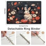 LPSBVNM Cartoon Rabbit Couple Leather Diary Spiral Notebook Hardcover Notebooks Logbook, Leather Material for Work & Note Taking, Journals for Writing Business for Office - Image 3