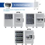 Stow-N-Go Portable Hanging Travel Shelves, Packing Organizer for Luggage. Carry on Closet for Clothes. Expandable Packing Cube. Travel Essentials. Dak Gray - XL - Image 5