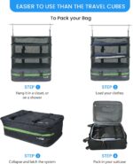 Stow-N-Go Portable Hanging Travel Shelves, Packing Organizer for Luggage. Carry on Closet for Clothes. Expandable Packing Cube. Travel Essentials. Dak Gray - XL - Image 8