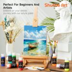 Shuttle Art Acrylic Paint, 50 Colors Acrylic Paint Set, 2oz/60ml Bottles, Rich Pigments, Water Proof, Premium for Artists, Beginners and Kids on Canvas Rocks Wood Ceramic Fabric - Image 3