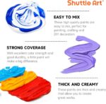 Shuttle Art Acrylic Paint, 50 Colors Acrylic Paint Set, 2oz/60ml Bottles, Rich Pigments, Water Proof, Premium for Artists, Beginners and Kids on Canvas Rocks Wood Ceramic Fabric - Image 6