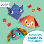 Ooly DIY Paper Kit, 24 Animal Origami Designs & Stickers, Kit Includes 12 Completed, 6 Blank and 6 Color-in Folding Pet Origami Designs - Image 3