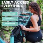 Pack Gear Hanging Suitcase Organizer - Our XL Hanging Luggage Organizer Perfectly Fits Any Suitcase - Our Packing Cubes for Travel Use Mesh Windows to Make Finding Any Outfit Easy (Green, XL) - Image 5
