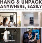 Pack Gear Hanging Suitcase Organizer - Our XL Hanging Luggage Organizer Perfectly Fits Any Suitcase - Our Packing Cubes for Travel Use Mesh Windows to Make Finding Any Outfit Easy (Green, XL) - Image 6