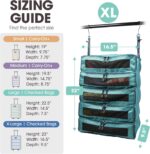 Pack Gear Hanging Suitcase Organizer - Our XL Hanging Luggage Organizer Perfectly Fits Any Suitcase - Our Packing Cubes for Travel Use Mesh Windows to Make Finding Any Outfit Easy (Green, XL) - Image 7