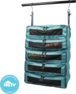 Pack Gear Hanging Suitcase Organizer - Our XL Hanging Luggage Organizer Perfectly Fits Any Suitcase - Our Packing Cubes for Travel Use Mesh Windows to Make Finding Any Outfit Easy (Green, XL) - Image 10