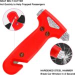 Car Safety Hammer for Lady, Red 3-in-1 Emergency Escape Tool with Window Breaker and Seat Belt Cutter, Safety Emergency Car Escape Tool Gift for Family - Image 3