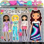 Fashion Angels Fashion Design Sketch Portfolio - Sketch Book for Beginners, Sketch Pad with Stencils and Stickers for Kids 6 and Up, Brown(Covers May Vary) - Image 3