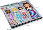 Fashion Angels Fashion Design Sketch Portfolio - Sketch Book for Beginners, Sketch Pad with Stencils and Stickers for Kids 6 and Up, Brown(Covers May Vary) - Image 4