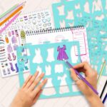 Fashion Angels Fashion Design Sketch Portfolio - Sketch Book for Beginners, Sketch Pad with Stencils and Stickers for Kids 6 and Up, Brown(Covers May Vary) - Image 7