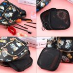 Weewooday 4 Pcs Mesh Makeup Bag Mesh Cosmetic Bag Travel Toiletry Pouch with Zipper Mini Makeup Cosmetic Purse for Daily Accessory(Small,Black) - Image 5