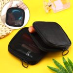 Weewooday 4 Pcs Mesh Makeup Bag Mesh Cosmetic Bag Travel Toiletry Pouch with Zipper Mini Makeup Cosmetic Purse for Daily Accessory(Small,Black) - Image 7
