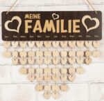Perpetual Wall Calendar Wood, Dates to Remember Wall Birthday Calendar- Decorative Birthday Tracker Plaque Wall Hanging Gift for Mom/dad/Grandparents,Meine Familie,Freunde der Families - Image 6