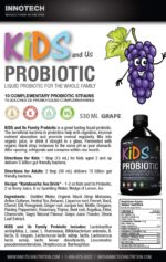 INNOTECH Nutrition: Kids and Us Liquid Probiotic, Grape Flavour - 530 ml - Image 4