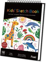 Sketch Book for Kids, 9" x 12" Kid Sketchbook, 100 Sheets (73lb/120gsm) Drawing Paper for Kids, Spiral Sketch Pad for Kid, Christmas Gifts for Grandkids. - Image 10