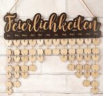 Family Birthday Reminder Wall Hanging Wooden DIY Birthday Tracker Plaque Wall Hanging Perpetual Calendar, Gift for Mom/Dad/Grandparents Personalized,ferierlicheiten,Freunde der Families - Image 7