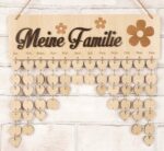 Wooden Birthday Calendars With Hanging Dates Diy Birthday Tracker Plaque Wall Hanging, Farmhouse Decor- Gift For Grandparents- Dates To Remember Calendar,meine familie,freunde der families - Image 5