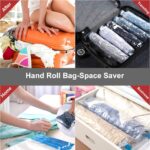 Compression Bags - Travel Essentials 12 Pack Space Saver No Vacuum or Pump Needed Storage Accessorie and Home Packing Organizers (transparent) - Image 7