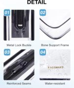 BAGSMART Clear Toiletry Bag, 3-Pack TSA Approved Travel Toiletry Bag Carry On Travel Accessories Bag Airport Airline Quart Size Bags water-resistant Makeup Bag for Women - Image 5