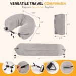 DreamShore Travel Pillow for Extra Luggage: Stuffable Neck Pillow with Adjustable Neck Size | Fits 3+ Days of Travel Essentials | Transformable Carry-On Solution | Soft Velvet Cover | No Filler - Image 7