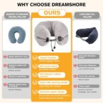 DreamShore Travel Pillow for Extra Luggage: Stuffable Neck Pillow with Adjustable Neck Size | Fits 3+ Days of Travel Essentials | Transformable Carry-On Solution | Soft Velvet Cover | No Filler - Image 8