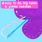 EZCRA Easy Arts and Crafts for Kids - No Mess Sewing Kit for Kids - 4 Easy to Do Unicorn Sewing Projects - Fun Felt Stickers - Tools with Instruction - Gifts for Girls Age 4,5,6,7,8 - Image 5
