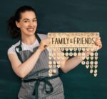 Wooden Birthday Calendars With Hanging Dates Diy Birthday Tracker Plaque Wall Hanging, Farmhouse Decor- Gift For Grandparents- Dates To Remember Calendar - Image 4