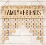 Wooden Birthday Calendars With Hanging Dates Diy Birthday Tracker Plaque Wall Hanging, Farmhouse Decor- Gift For Grandparents- Dates To Remember Calendar - Image 8
