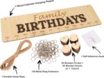 Family Birthday Reminder Wall Hanging Wooden Diy Birthday Tracker Plaque Wall Hanging Perpetual Calendar, Gift For Mom/Dad/Grandparents Personalized - Image 5
