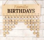 Family Birthday Reminder Wall Hanging Wooden Diy Birthday Tracker Plaque Wall Hanging Perpetual Calendar, Gift For Mom/Dad/Grandparents Personalized - Image 8