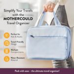 Kids Travel Organizer – Multi-Compartment, Water-Resistant Hanging Bag for Toys, Snacks, & Activities - Compact, Lightweight Design with Hook & Carry Handle - Perfect for Travel Use (Blue, Large) - Image 3