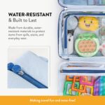 Kids Travel Organizer – Multi-Compartment, Water-Resistant Hanging Bag for Toys, Snacks, & Activities - Compact, Lightweight Design with Hook & Carry Handle - Perfect for Travel Use (Blue, Large) - Image 4