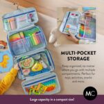 Kids Travel Organizer – Multi-Compartment, Water-Resistant Hanging Bag for Toys, Snacks, & Activities - Compact, Lightweight Design with Hook & Carry Handle - Perfect for Travel Use (Blue, Large) - Image 5