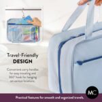 Kids Travel Organizer – Multi-Compartment, Water-Resistant Hanging Bag for Toys, Snacks, & Activities - Compact, Lightweight Design with Hook & Carry Handle - Perfect for Travel Use (Blue, Large) - Image 6